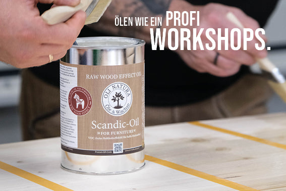 Holz ölen wie ein Profi: Workshops in der OLI-NATURA Lehrwerkstatt Dein Workshop wartet – jetzt buchen: oli-lehrwerkstatt.de