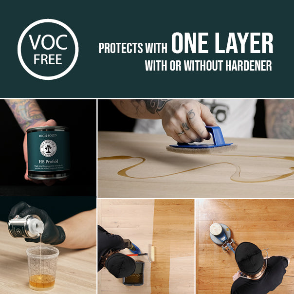 HS Profiöl - Holzöl lässt sich mit oder ohne Härter verarbeiten