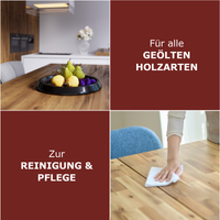 Das OLI-NATURA Pflegeset ist ein Komplettset für die Reinigung und Pflege geölter Holzoberflächen