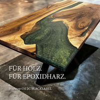 Worktop-Oil 2C BLACKLABEL für Holz- und Epoxidharz-Oberflächen auf River Table