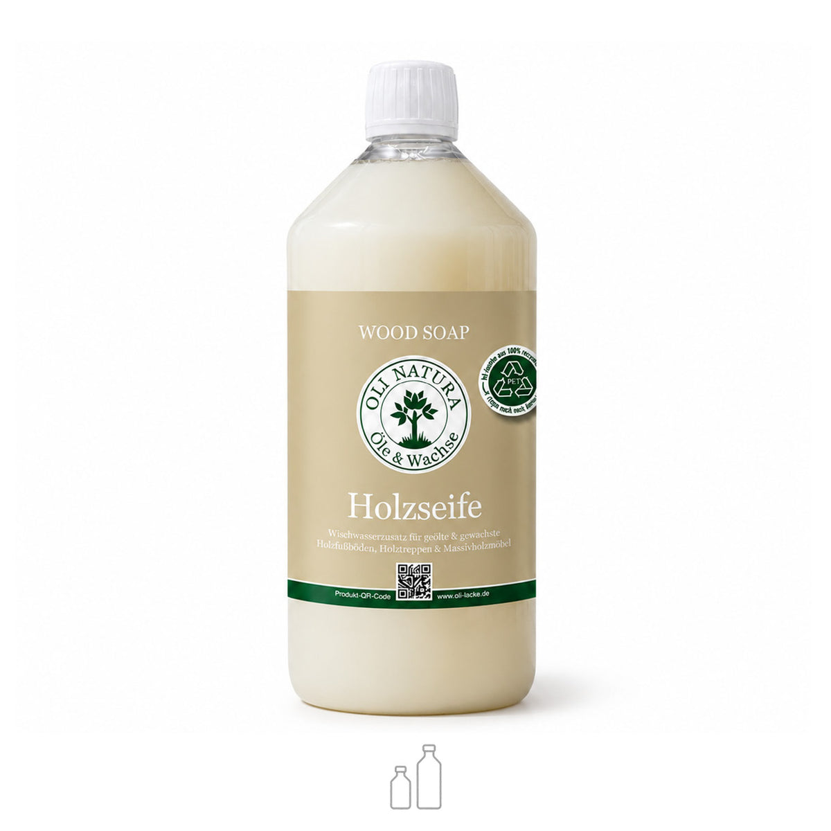 Holzseife, 1 Liter, Reinigung für geölte Holzoberflächen von OLI NATURA® 