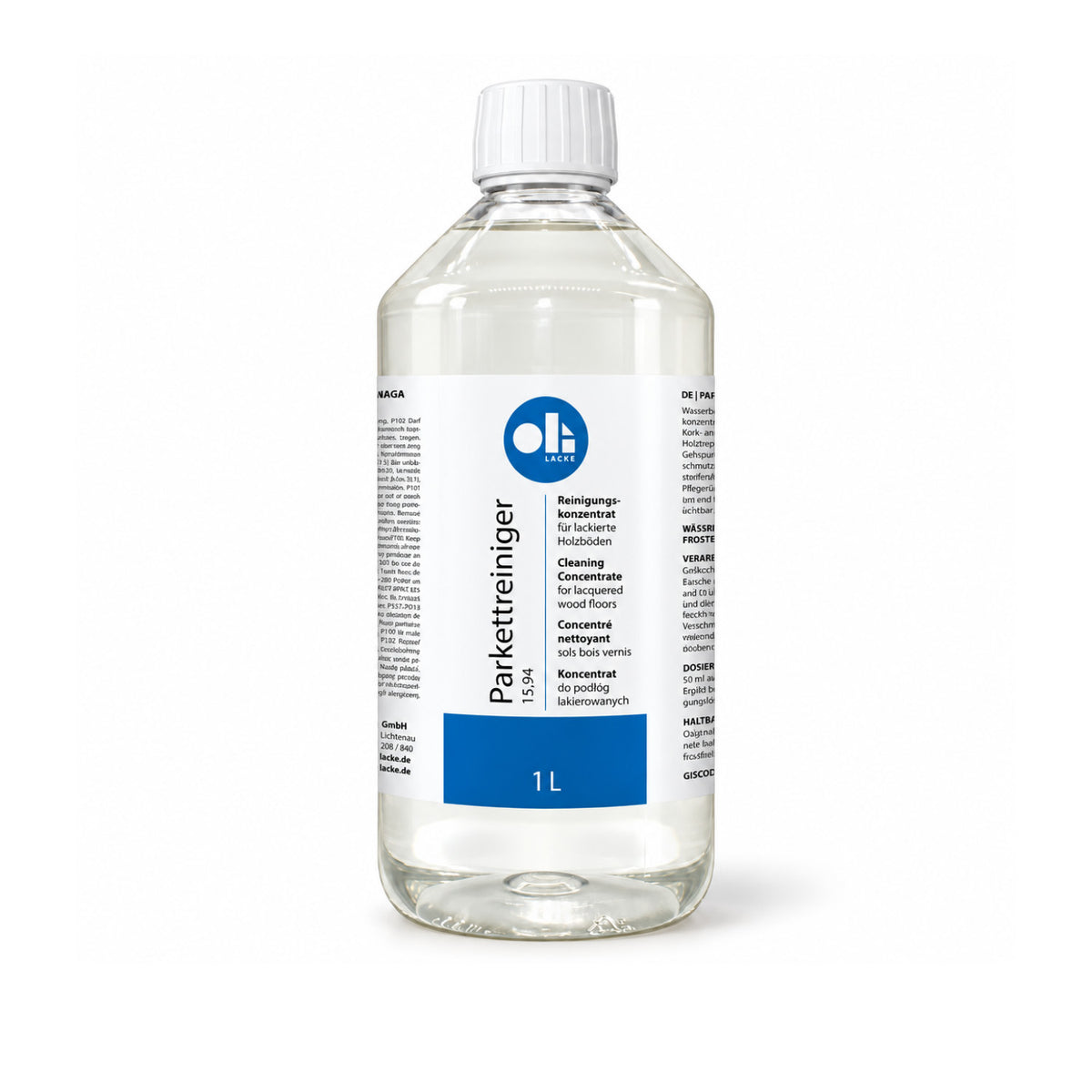 OLI AQUA Parkettreiniger 15.94 für lackierte Holzböden, 1-Liter-Flasche