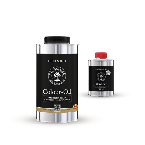 OLI NATURA Colour Oil 2C – schwarzes Holzöl für Eiche Möbel