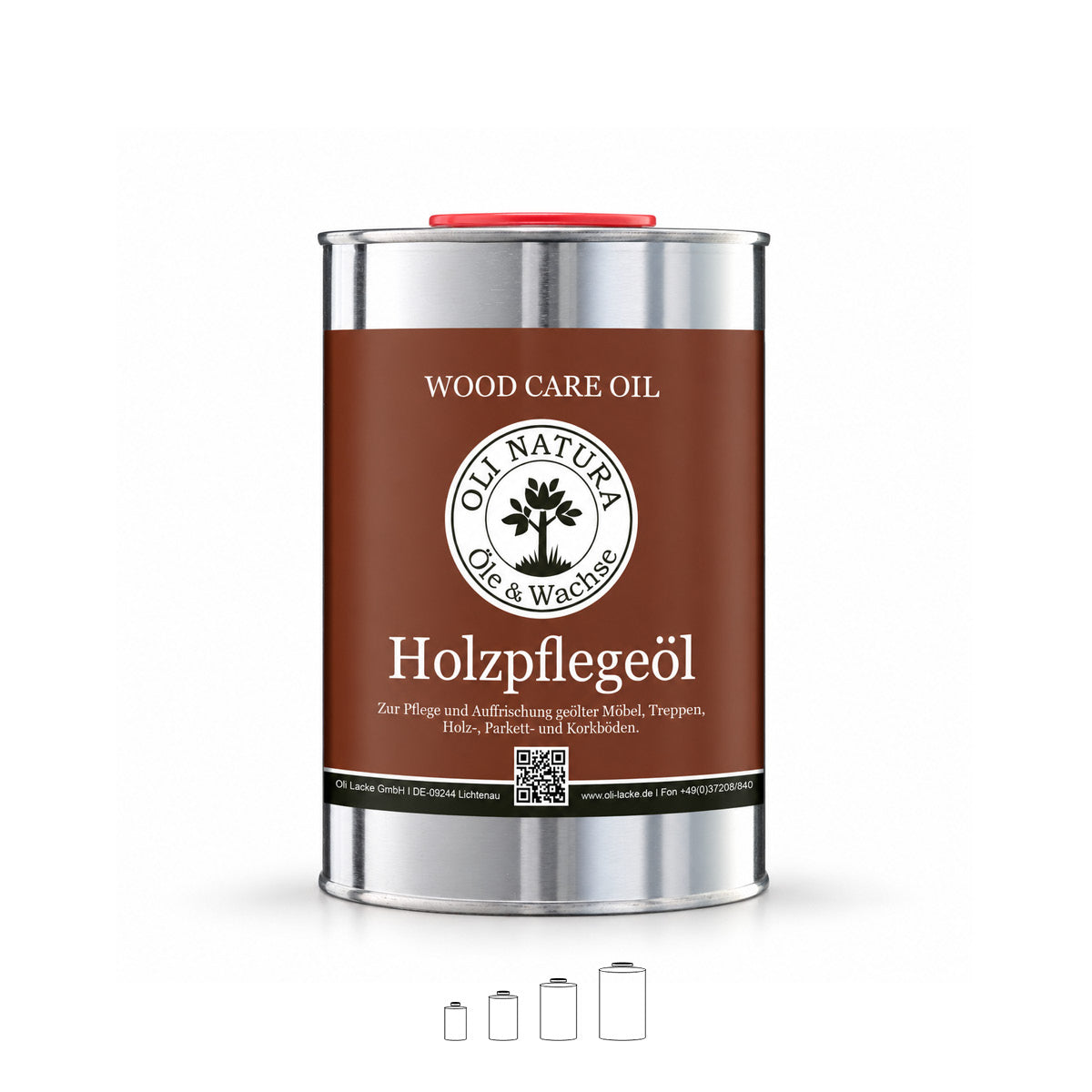 OLI-NATURA Holzpflegeöl im 1-Liter-Metallgebinde zur Pflege geölter Möbel und Holzböden
