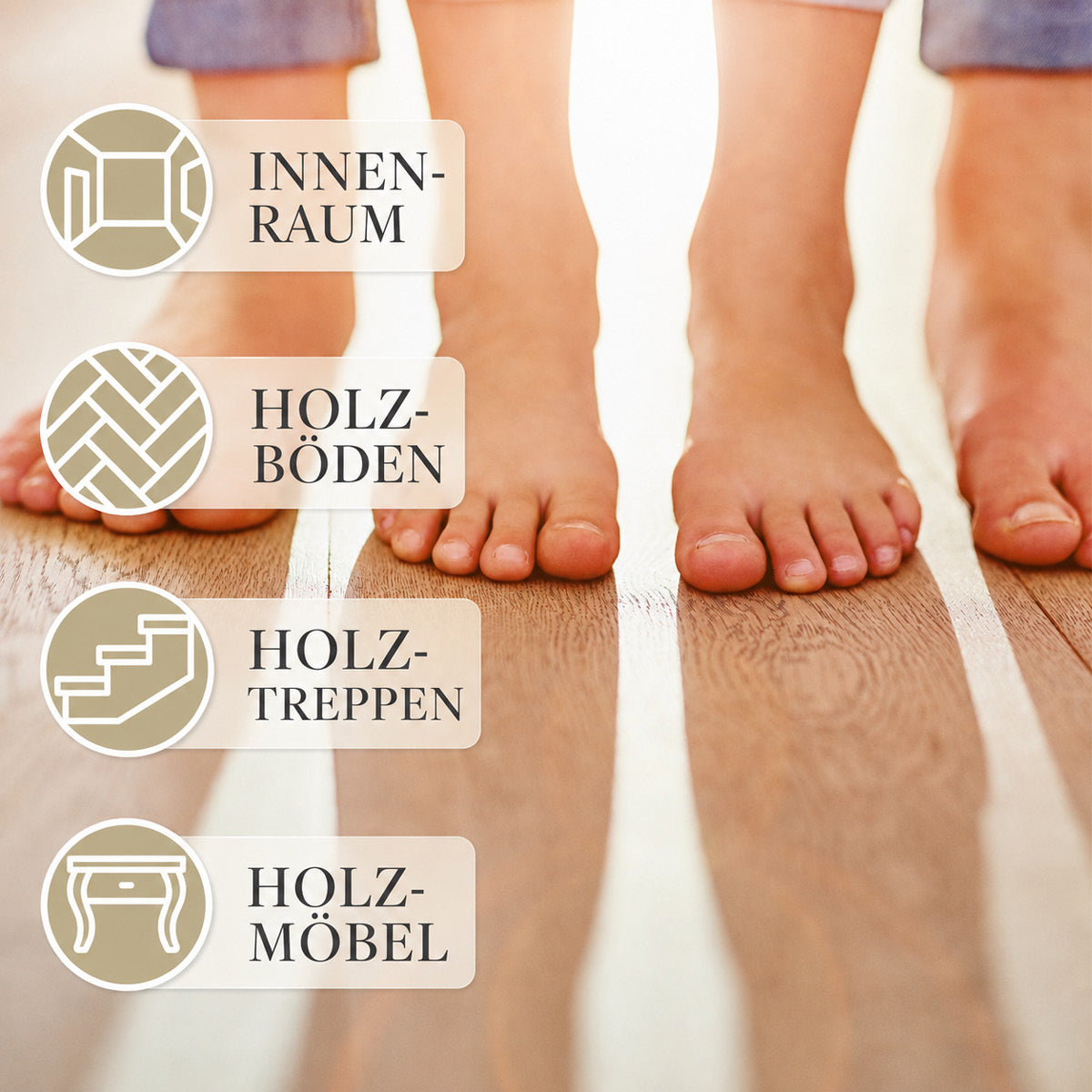 OLI NATURA® Holzseife – für Holzböden, Treppen und Möbel