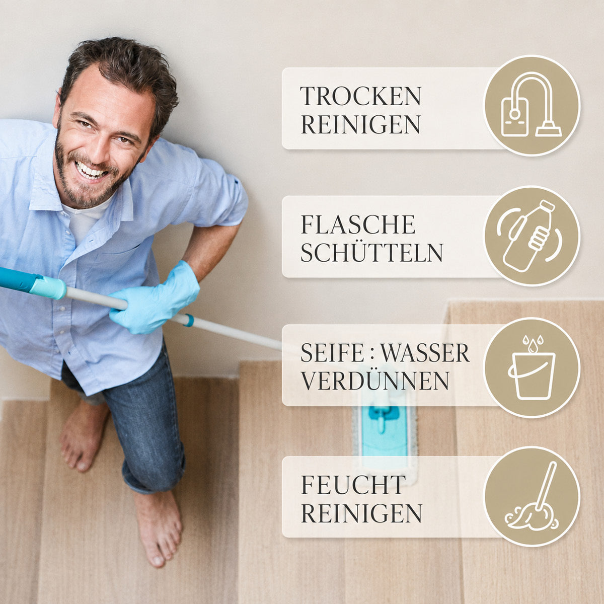 OLI NATURA® Holzseife richtig anwenden