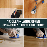 OLI-NATURA HS Profi Oil – geeignet für alle Holzarten wie Eiche, Olive und Nussbaum.