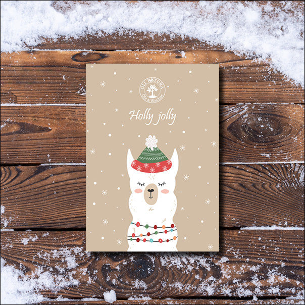 4er-Weihnachtskarten-Set "HOLLY JOLLY"