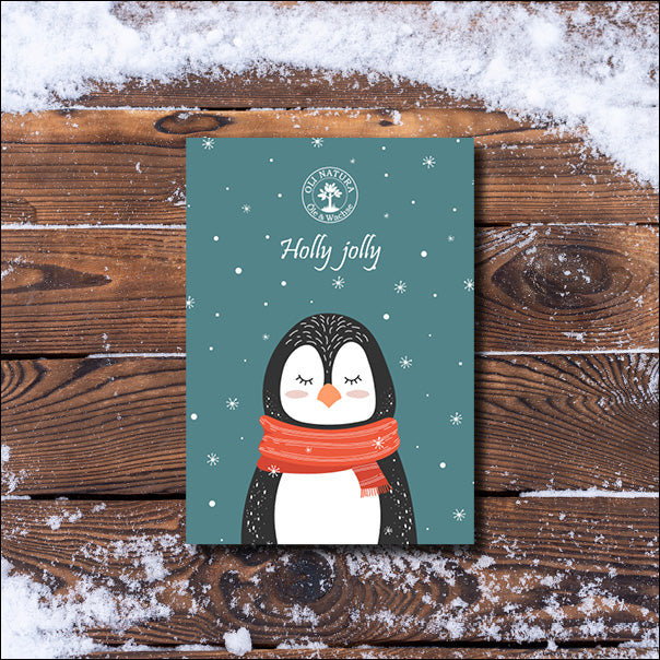 4er-Weihnachtskarten-Set "HOLLY JOLLY"