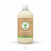  Pinselreiniger zum Reinigen von Werkzeugen mit Symbol für zwei verfügbare Gebindegrößen von OLI NATURA®