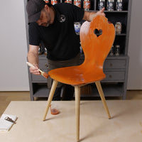 Oli Natura Hartwachsöl Colour - farbiges Holzöl in der Anwendung