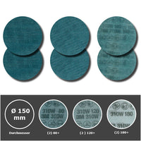 Schleifscheiben-Set, Ø 150mm, 6-tlg. Premium-Qualität 3M