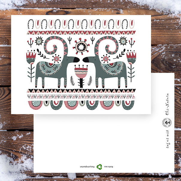 4er-Weihnachtskarten-Set HYGGE