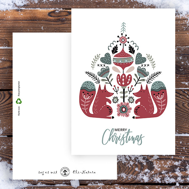 4er-Weihnachtskarten-Set HYGGE