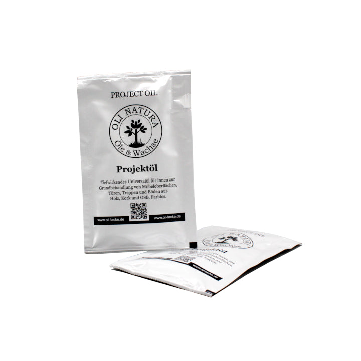 Musterbeutel weiß 25ml Projektöl von Oli-Natura