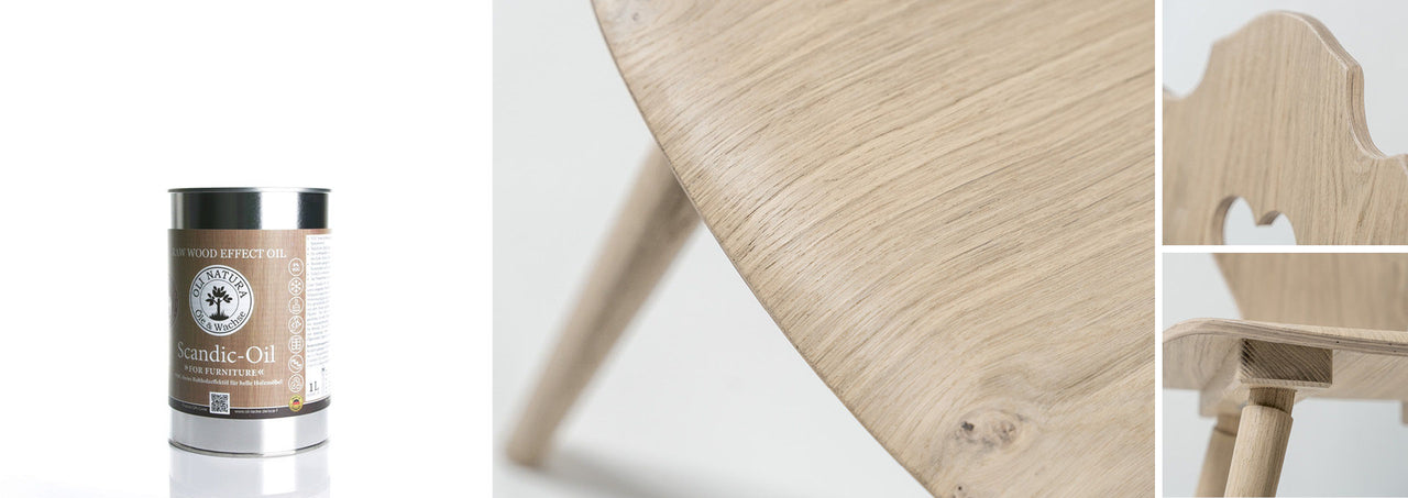 Roholzeffekt-Holzöl auf Möbel - Oli Natura Scandic Oil